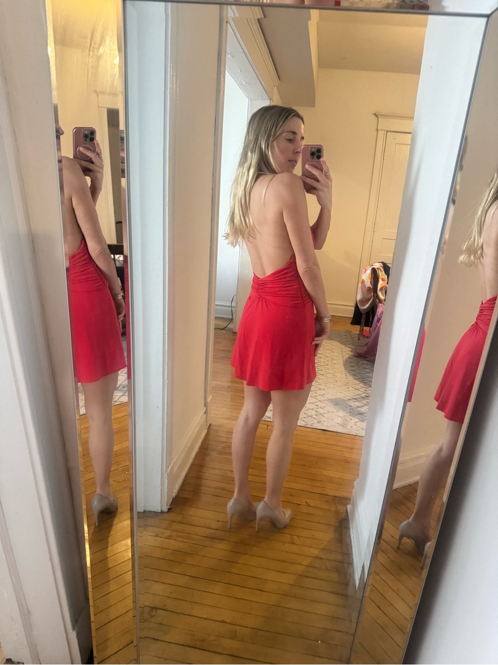 Zara Red Halter Mini Dress - Picture 4 of 4